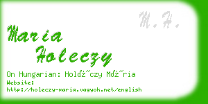 maria holeczy business card